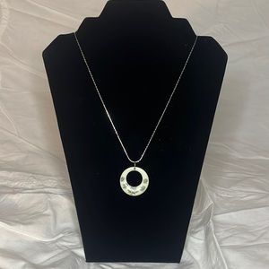 Blue Rose Ceramic necklace